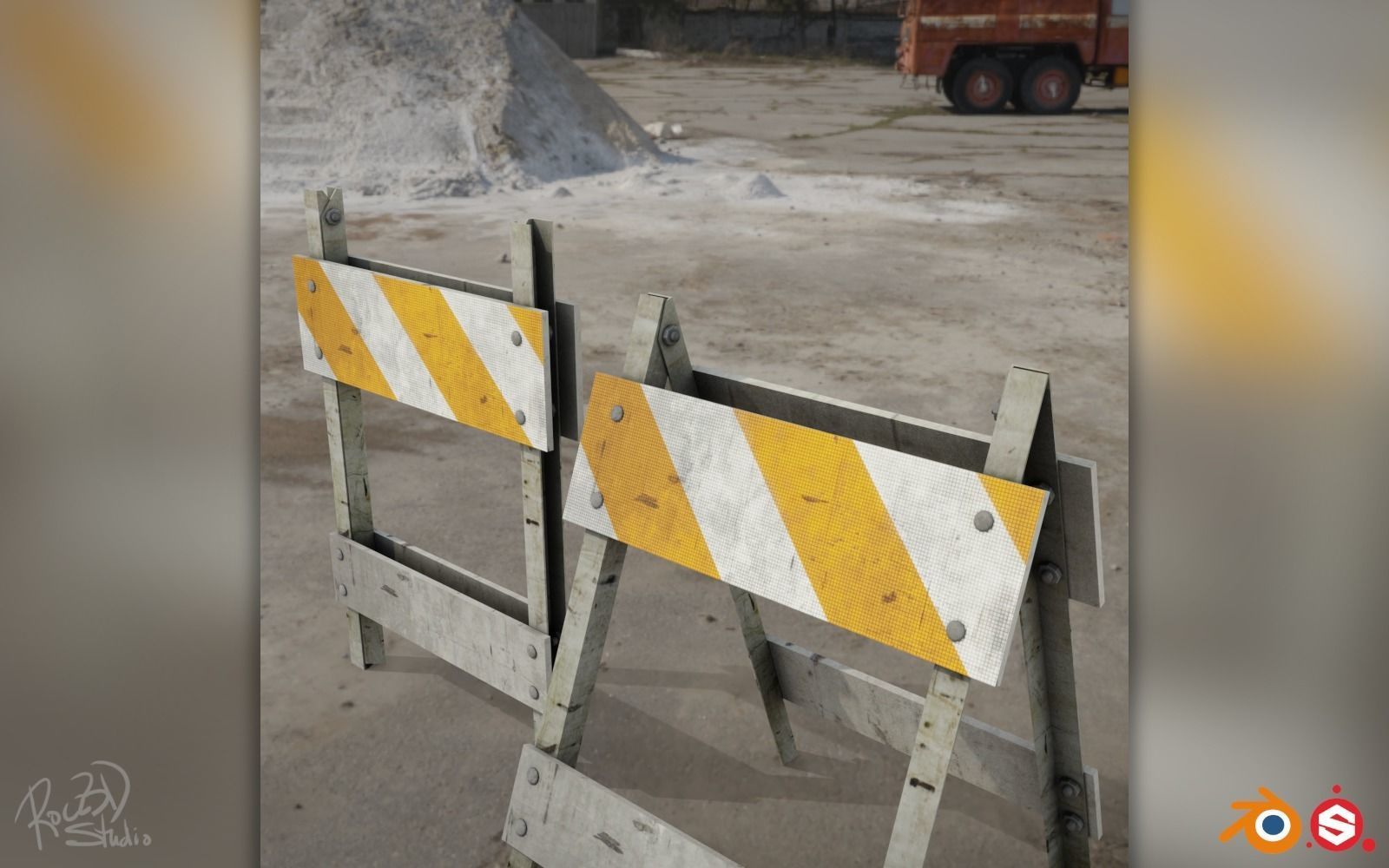 Traffic Safety Asset Pack 3D model_70