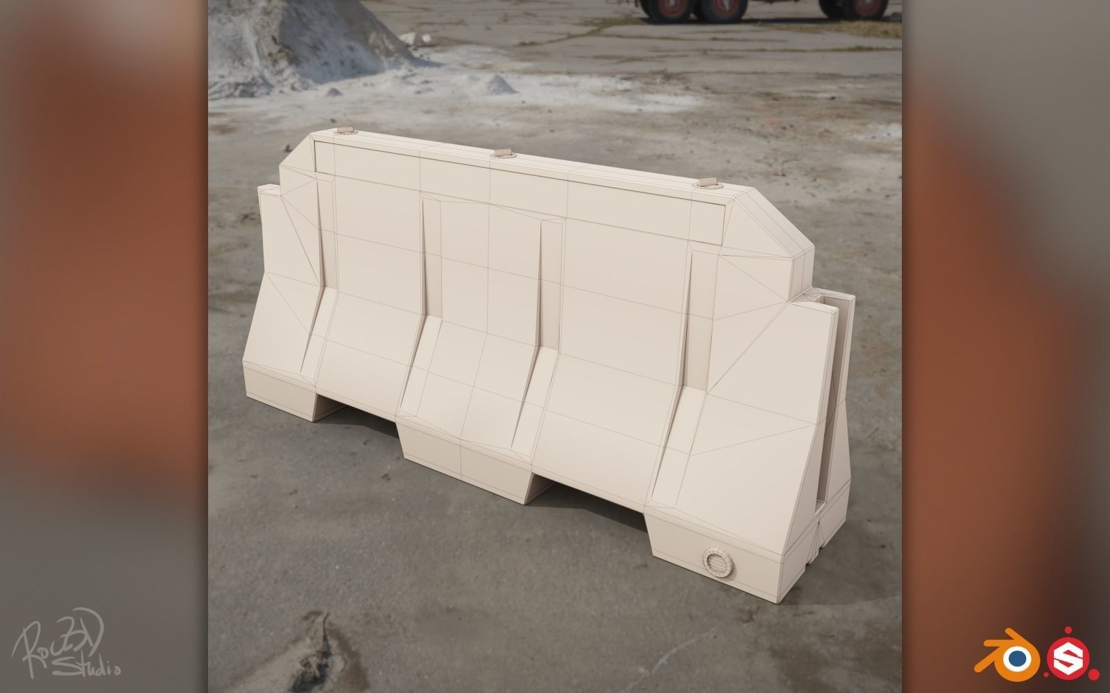 Traffic Safety Asset Pack 3D model_32