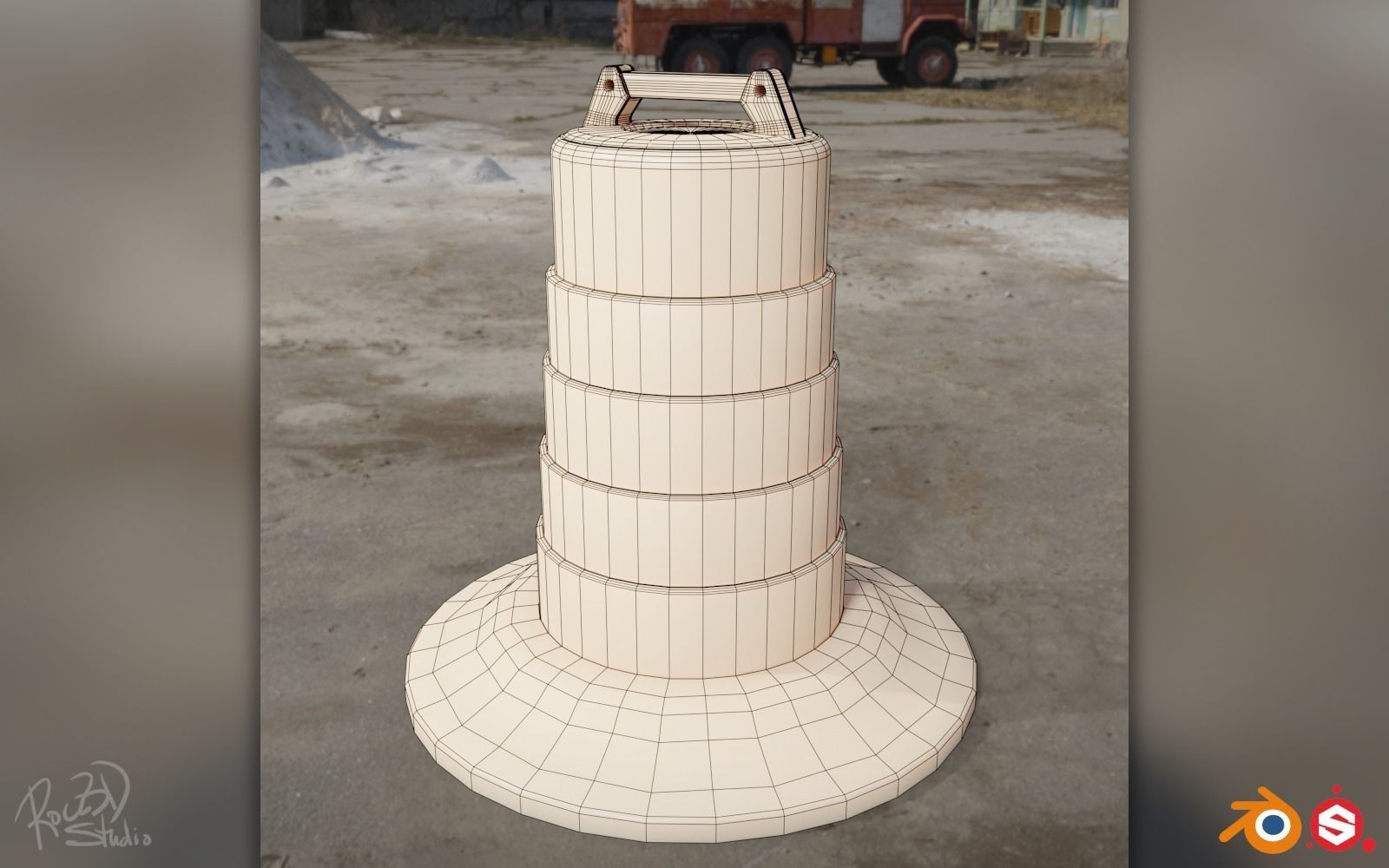Traffic Safety Asset Pack 3D model_3