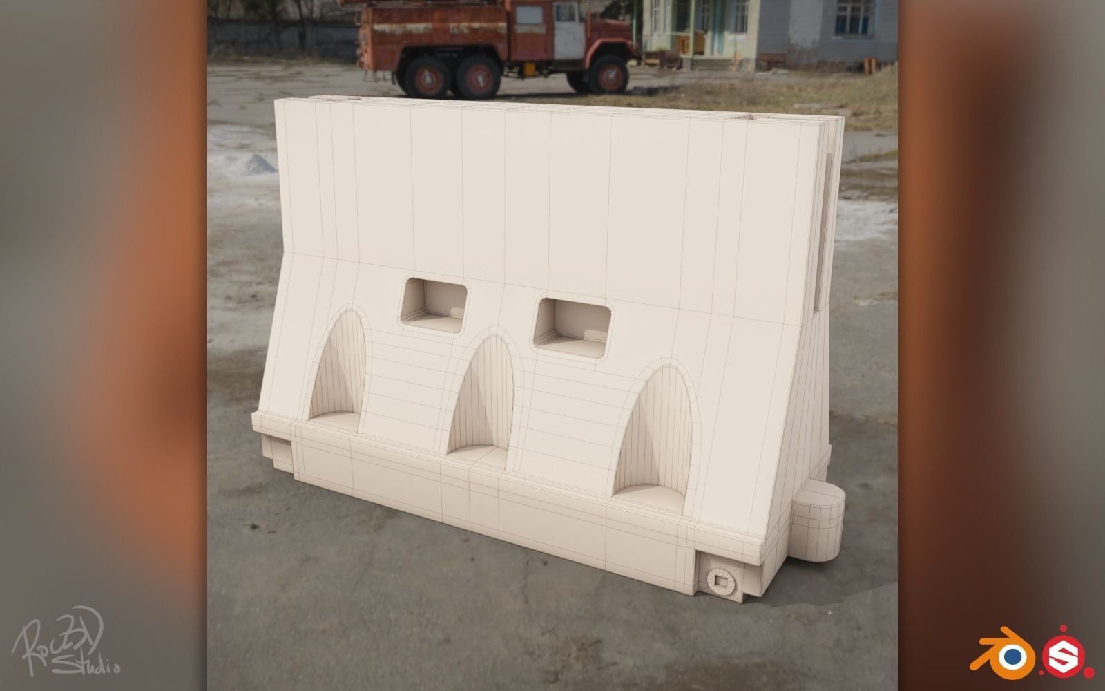 Traffic Safety Asset Pack 3D model_23