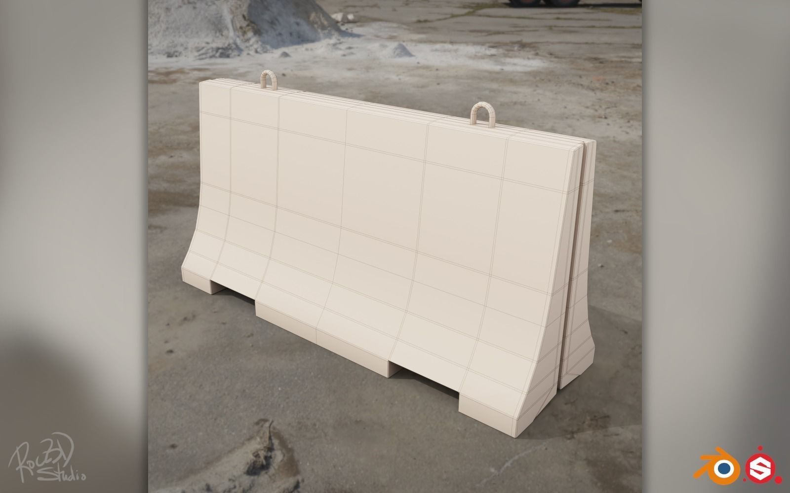Traffic Safety Asset Pack 3D model_14