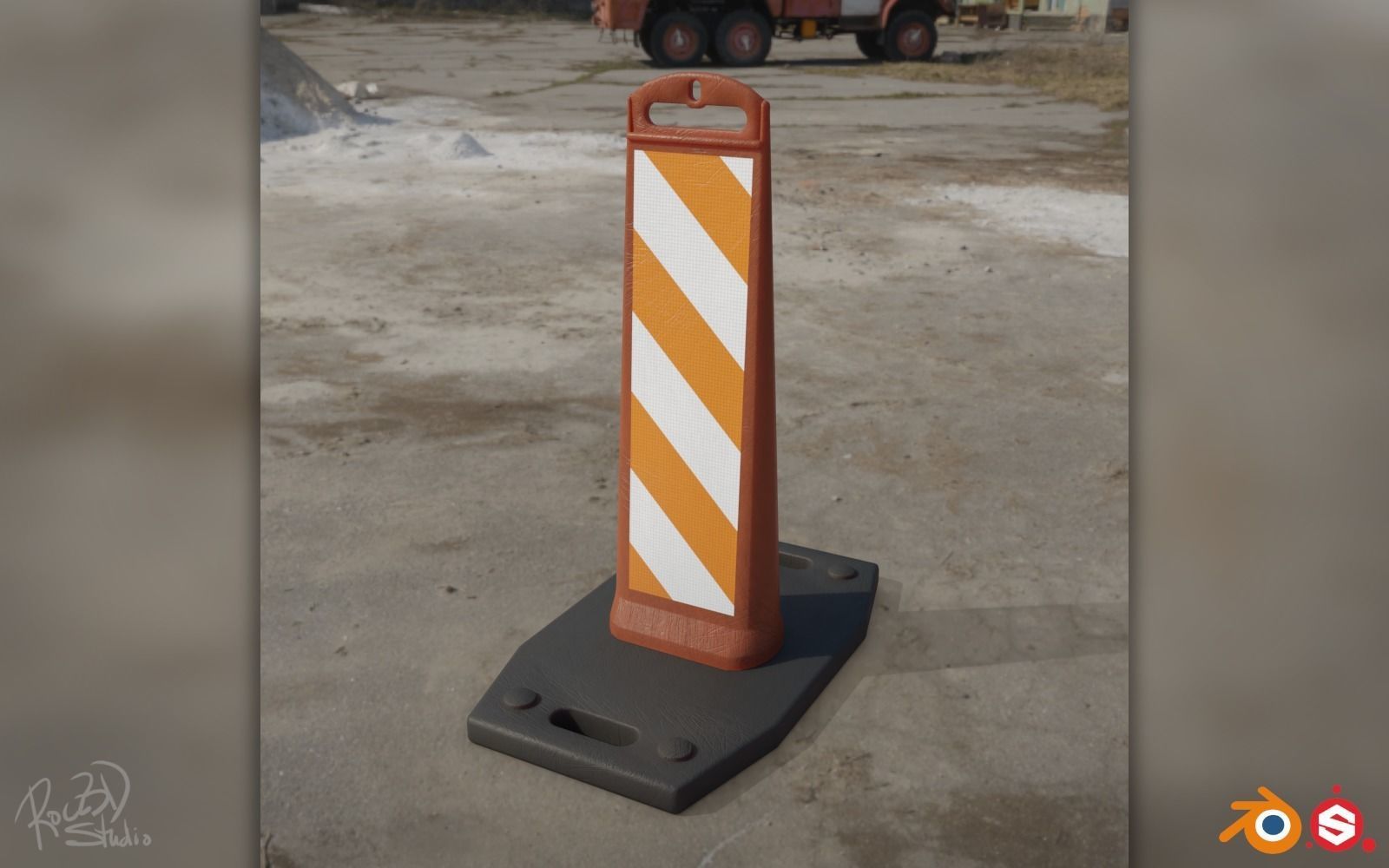 Traffic Safety Asset Pack 3D model_80