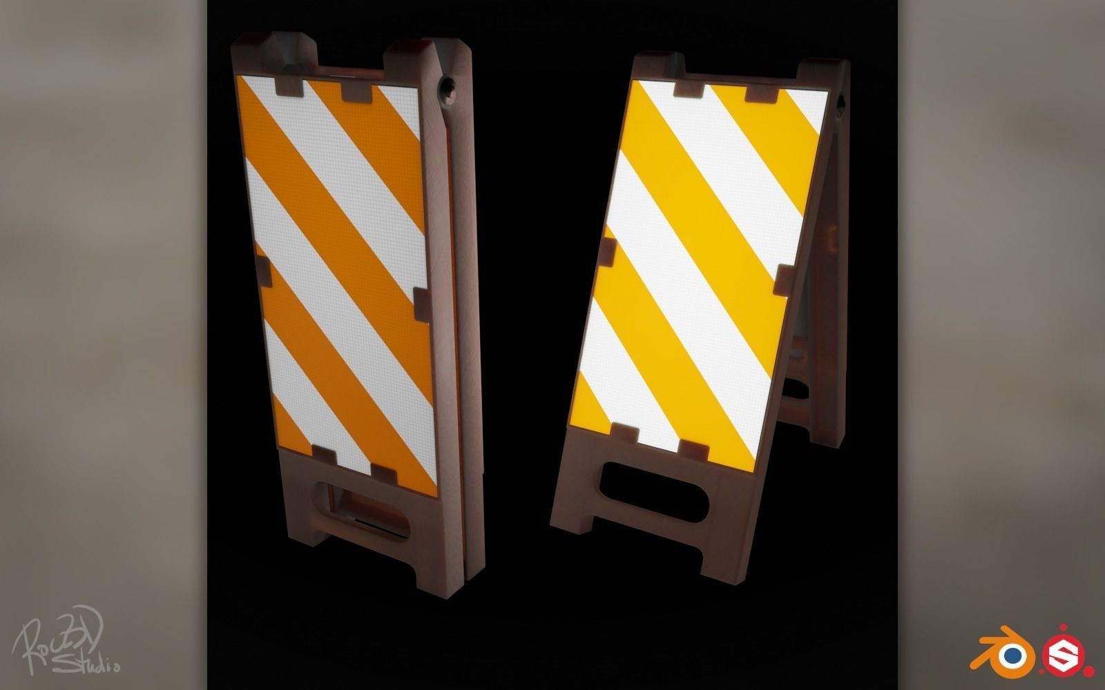 Traffic Safety Asset Pack 3D model_83