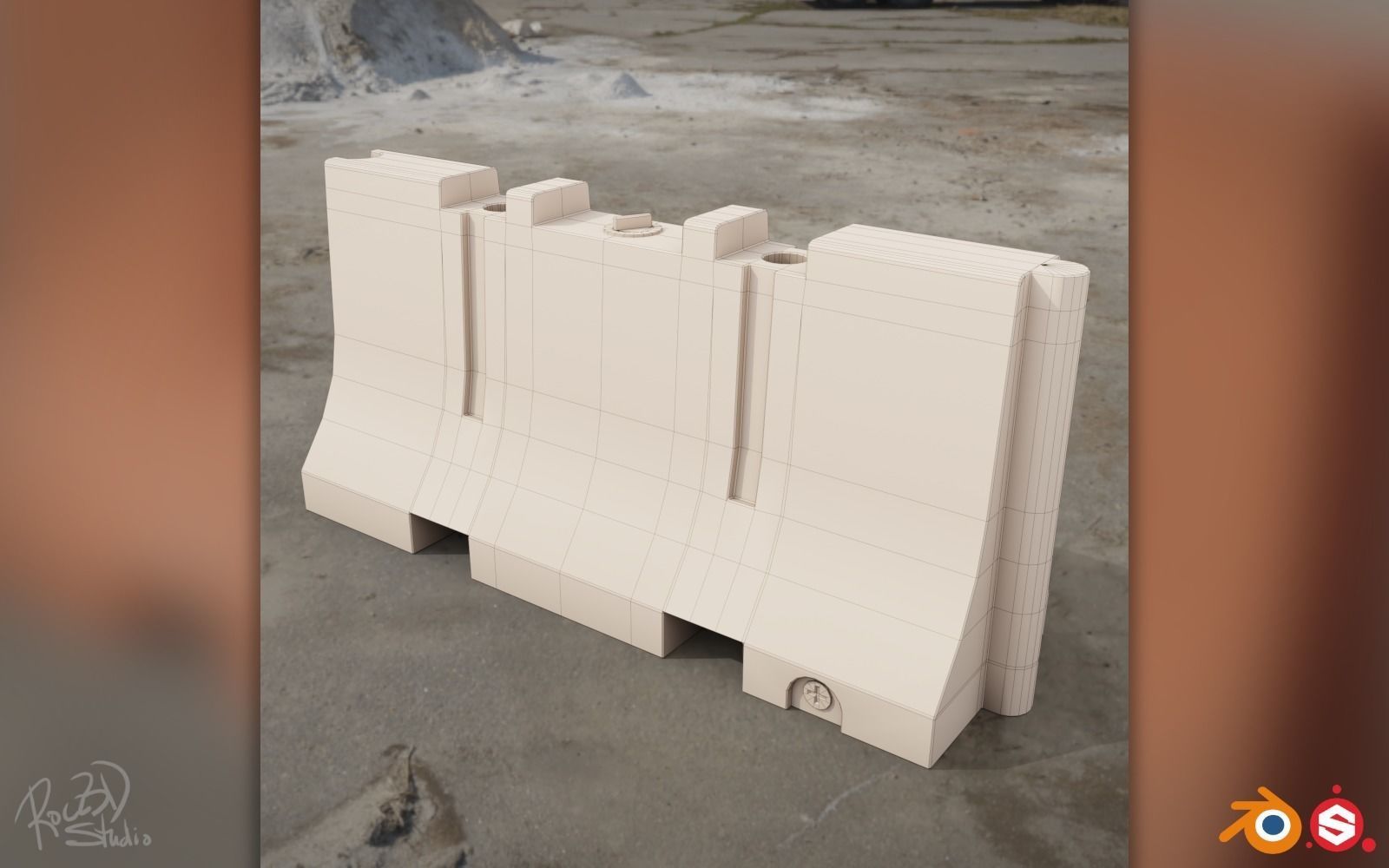 Traffic Safety Asset Pack 3D model_25