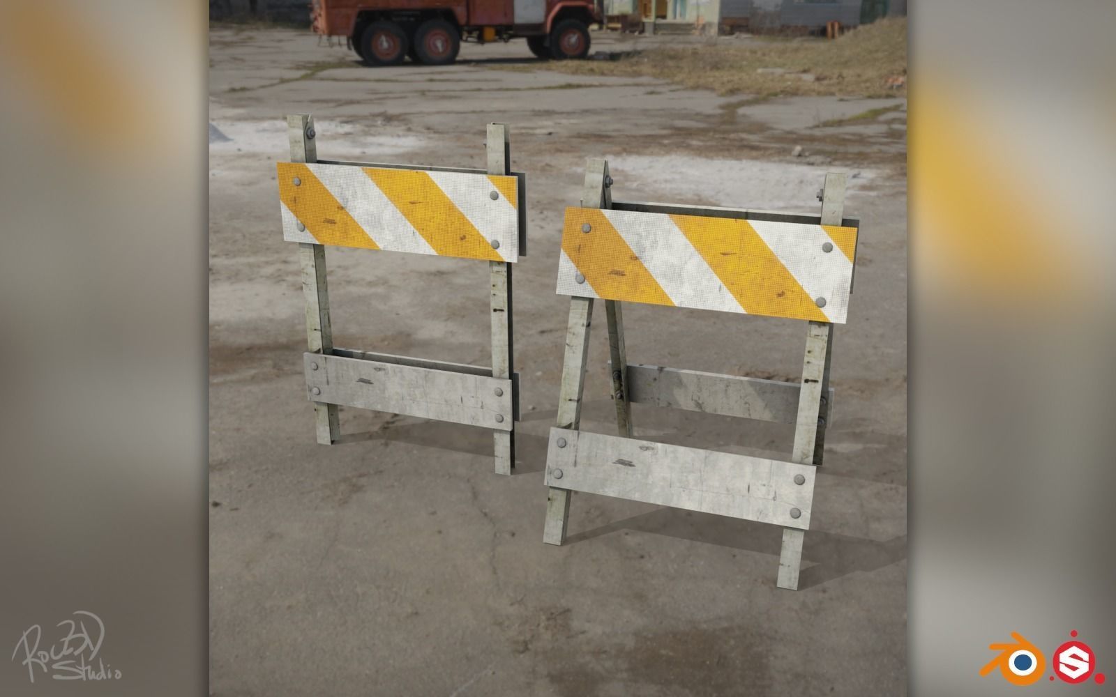 Traffic Safety Asset Pack 3D model_69