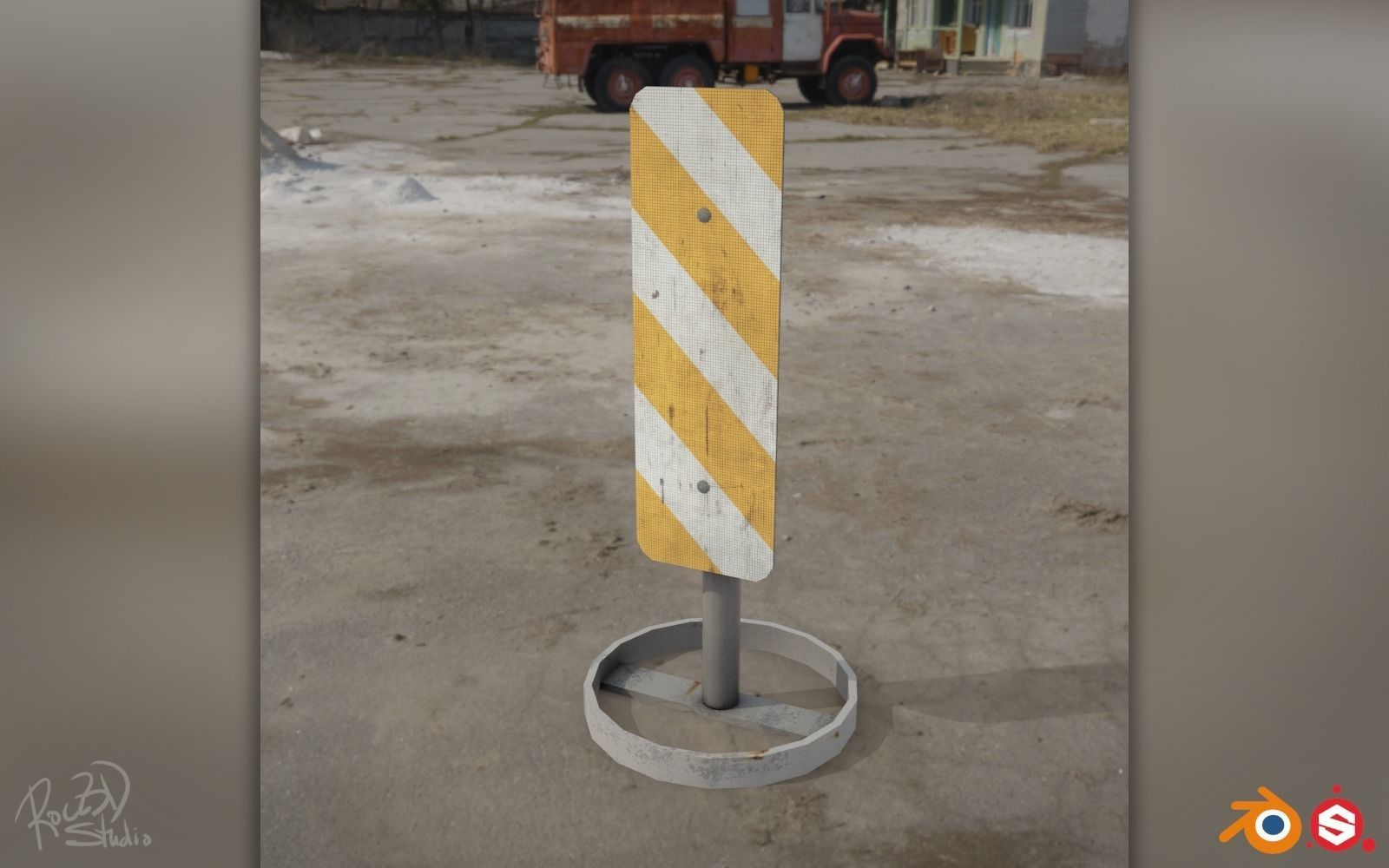 Traffic Safety Asset Pack 3D model_75