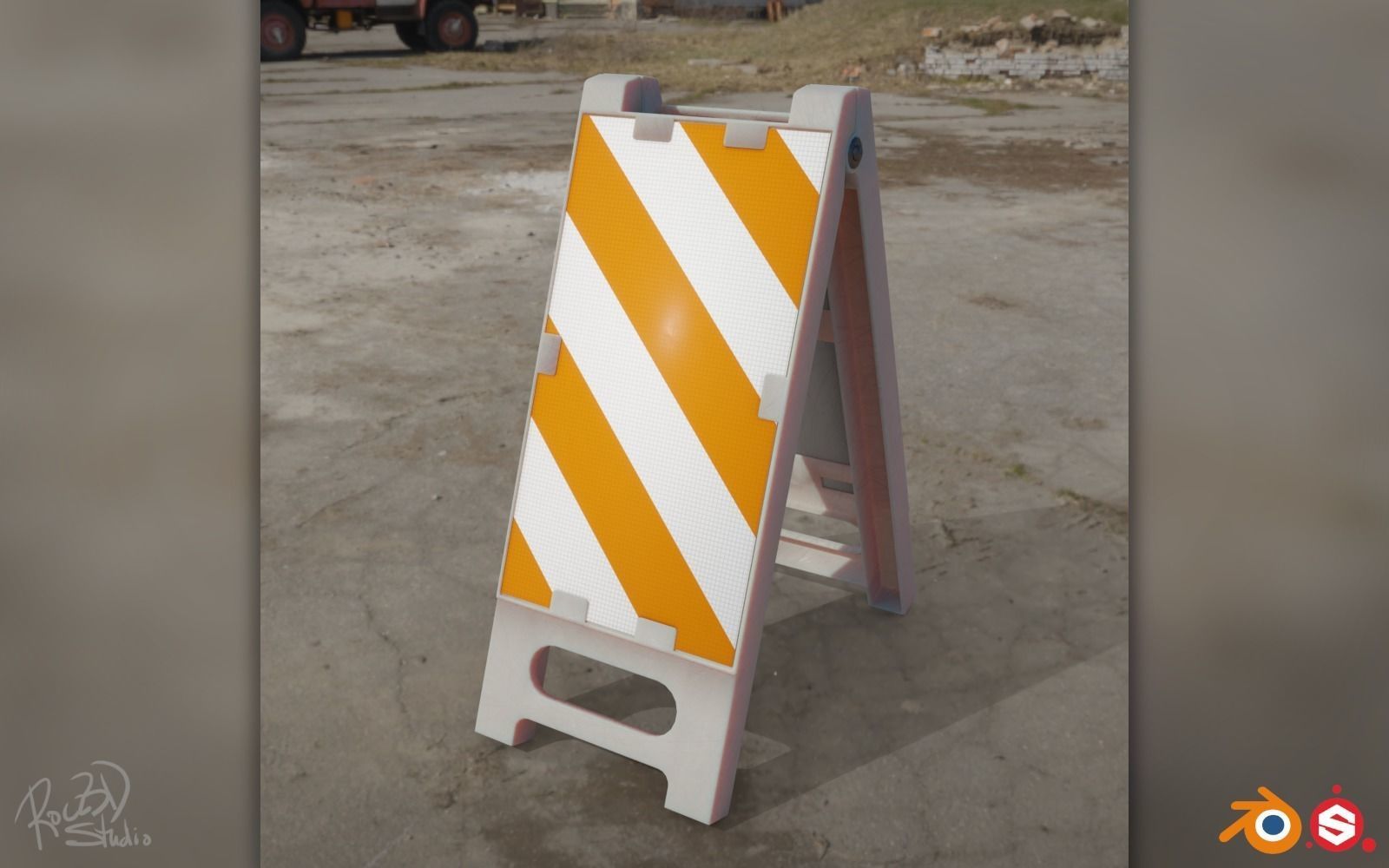 Traffic Safety Asset Pack 3D model_82