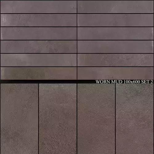 Ariana Ceramica Worn Mud 100x600 Set 2