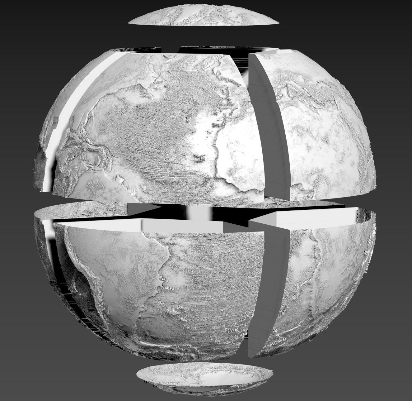 EARTH MOON MARS 3D print model_3
