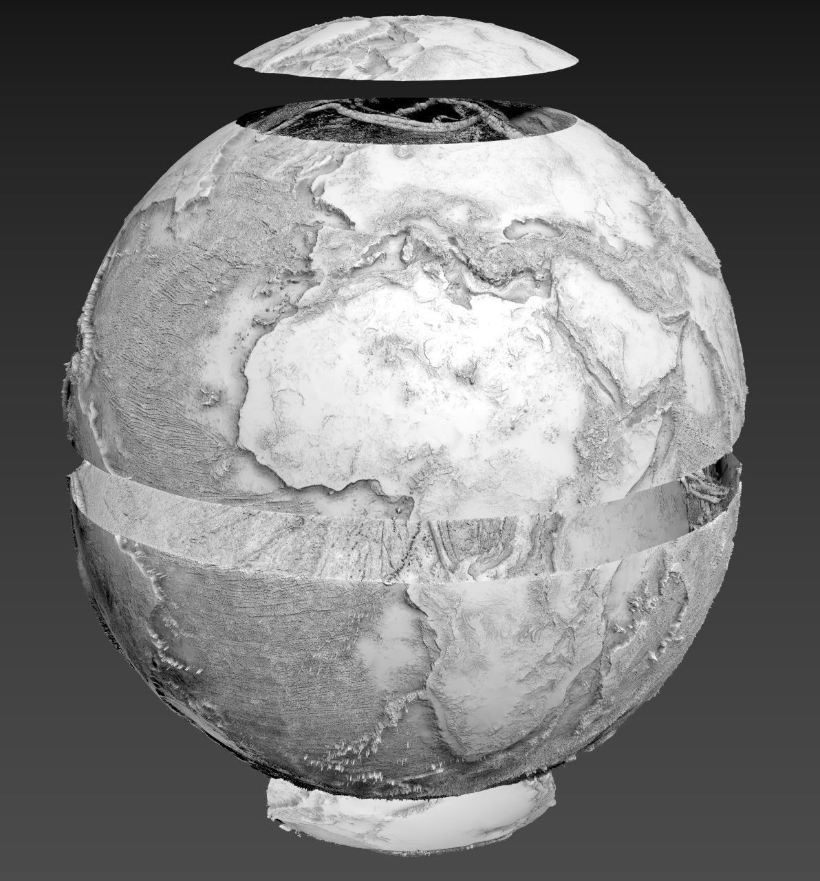 EARTH MOON MARS 3D print model_1