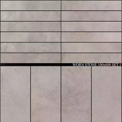 Ariana Ceramica Worn Stone 100x600 Set 1