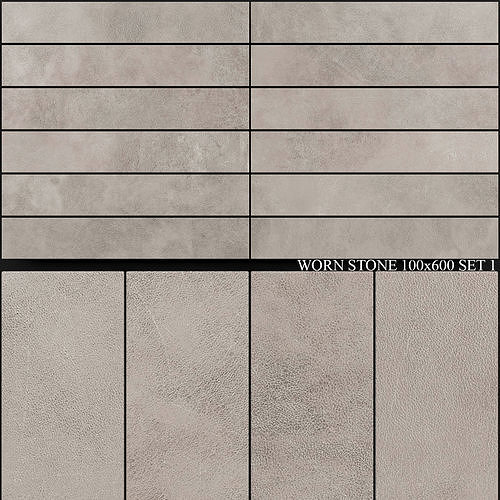 Ariana Ceramica Worn Stone 100x600 Set 1 3D model