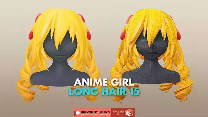 Character - Anime Girl Long Hair 15