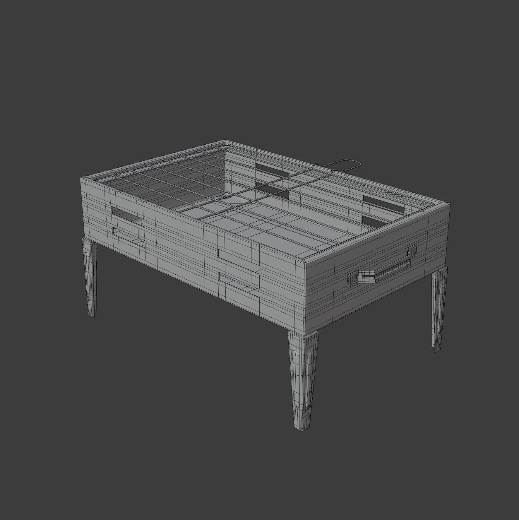 Portable Barbecue Grill 3D model_10