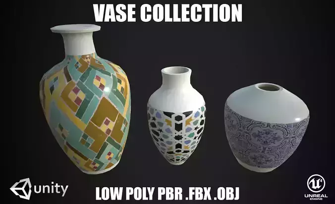 Low Poly Vases vase fx Low-poly 3D model