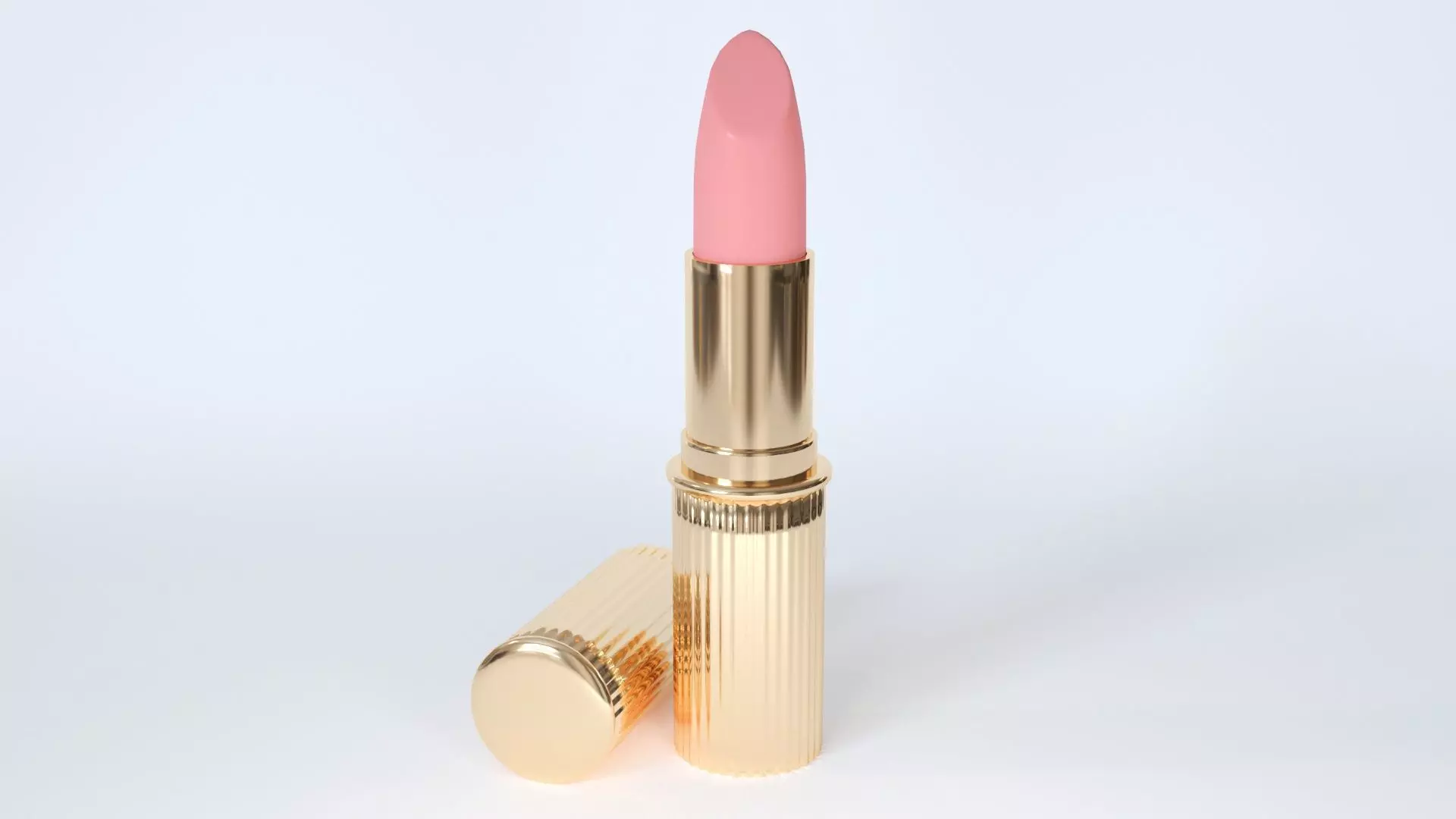 Pink Lipstick Gold 3D model_0