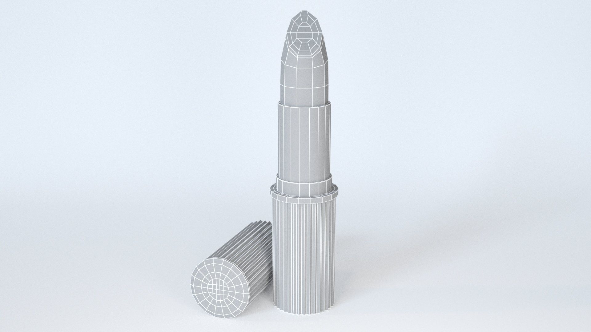 Pink Lipstick Gold 3D model_2