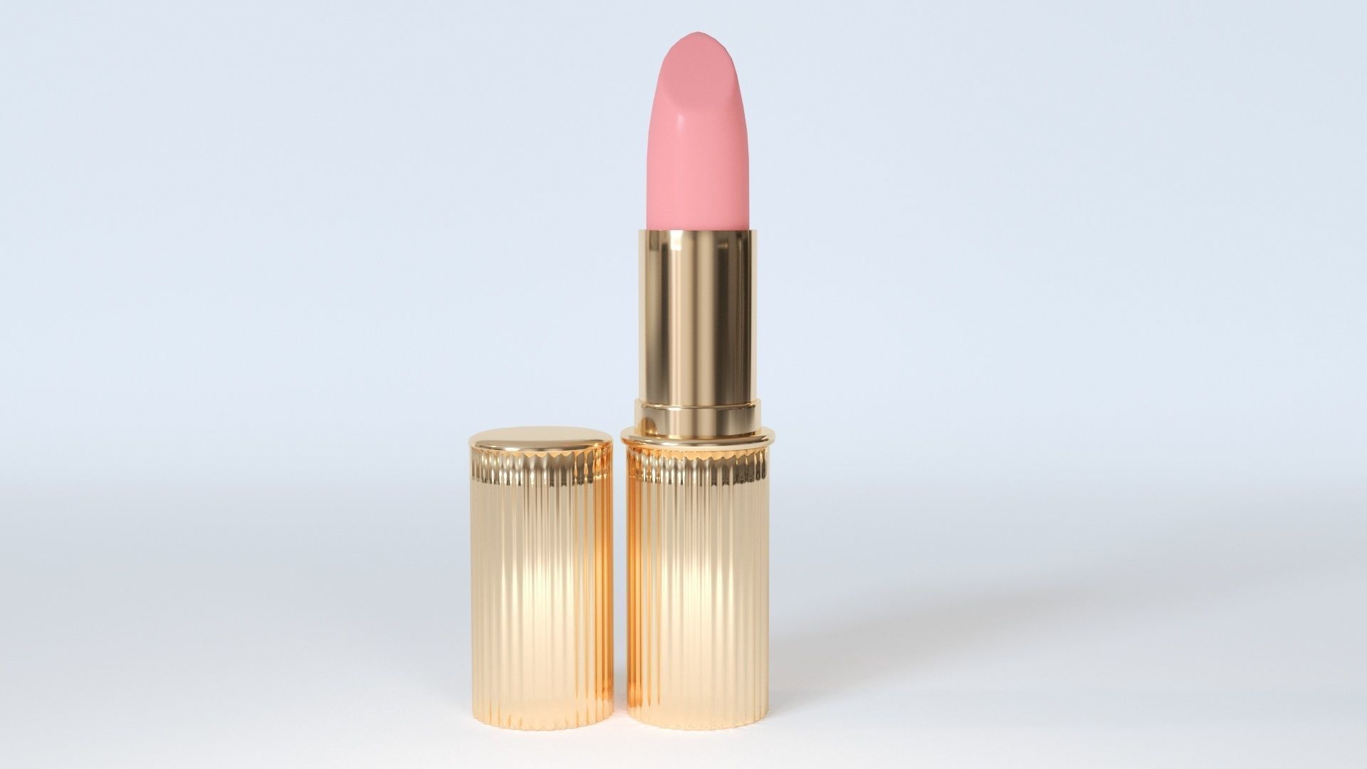 Pink Lipstick Gold 3D model_5