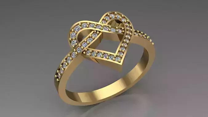 heart ring 3D print model