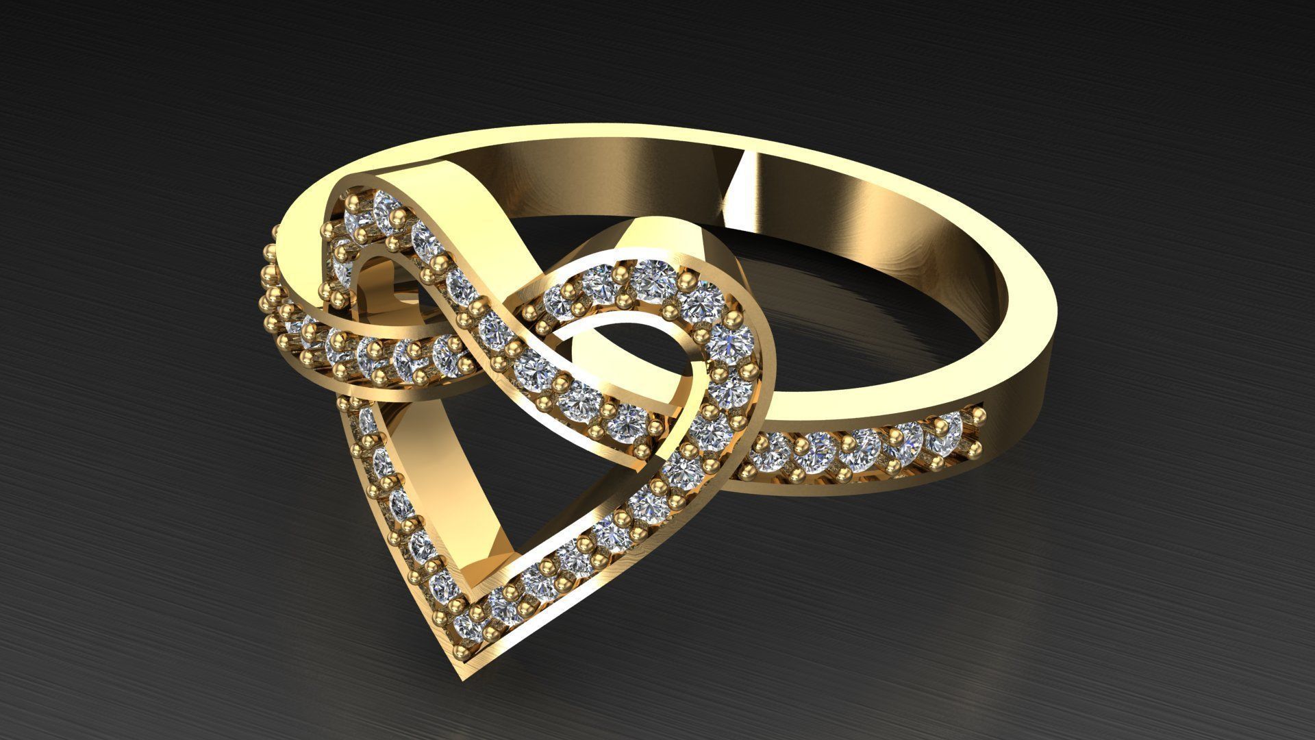 heart ring 3D print model_1