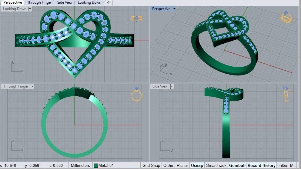 heart ring 3D print model_4