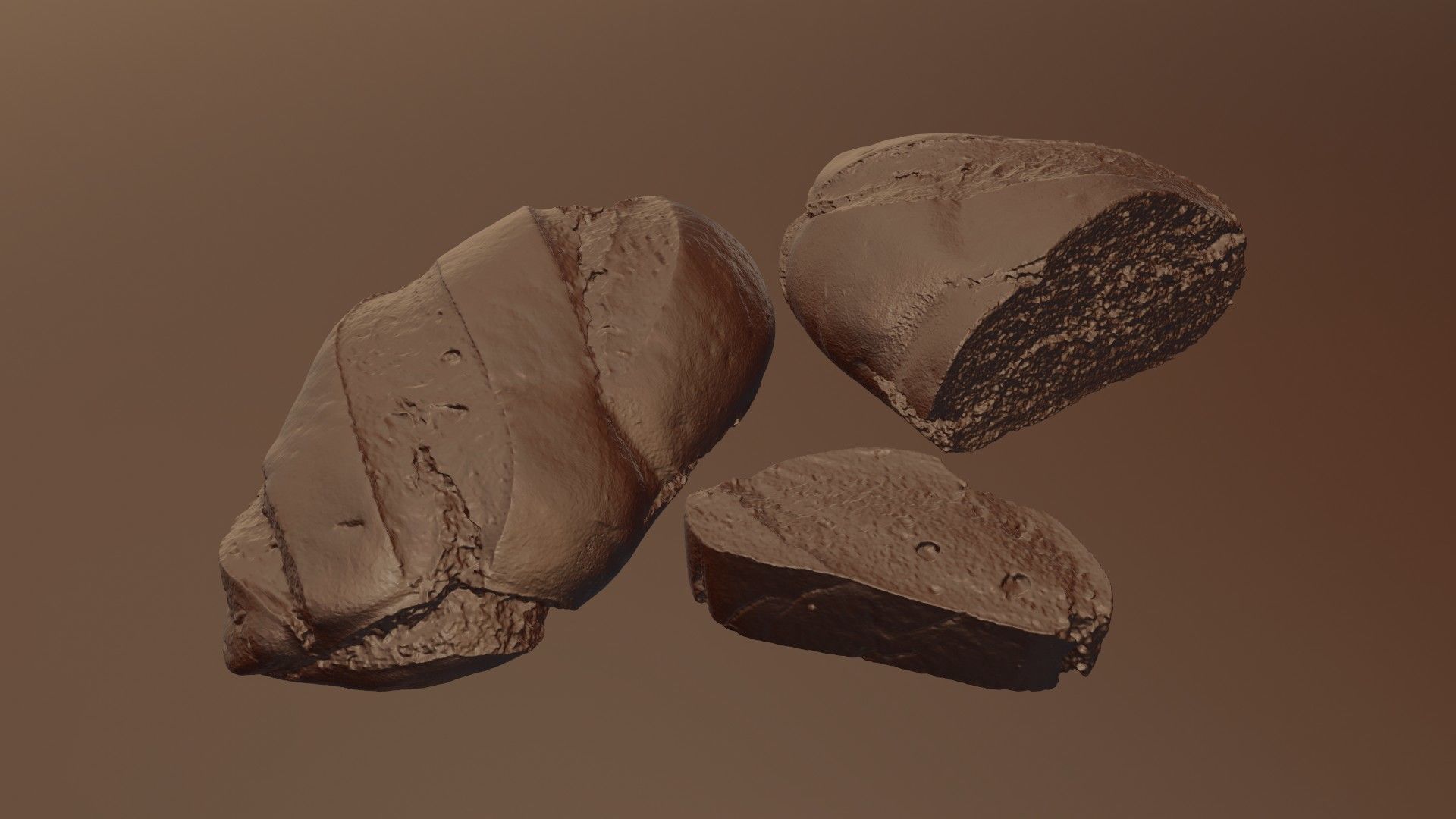 Ultra realistic Bread scan 8k Low-Poly 3D model Low-poly 3D model_6