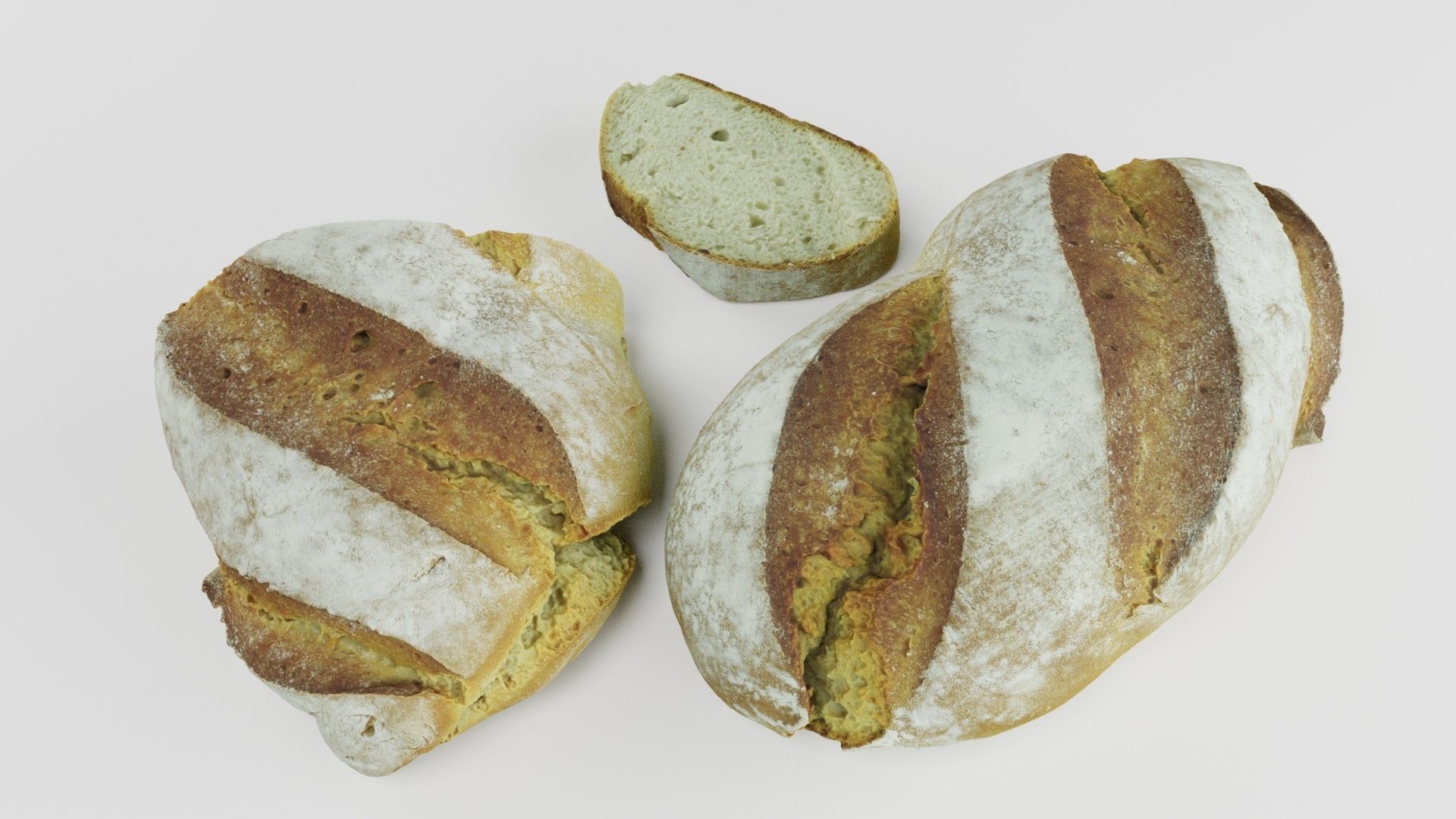 Ultra realistic Bread scan 8k Low-Poly 3D model Low-poly 3D model_3