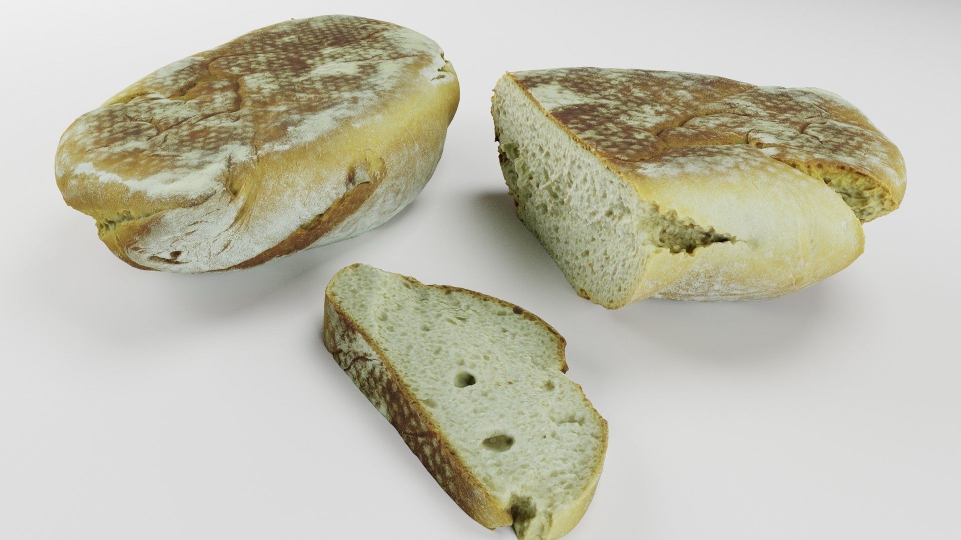 Ultra realistic Bread scan 8k Low-Poly 3D model Low-poly 3D model_4