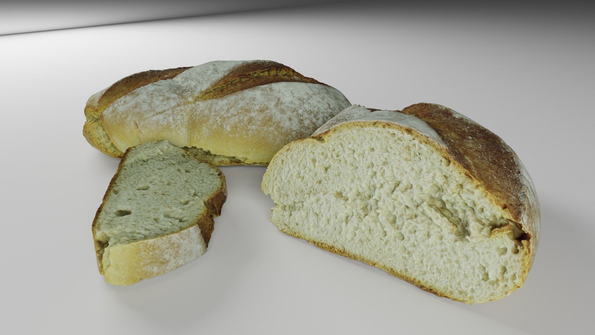 Ultra realistic Bread scan 8k Low-Poly 3D model Low-poly 3D model_1