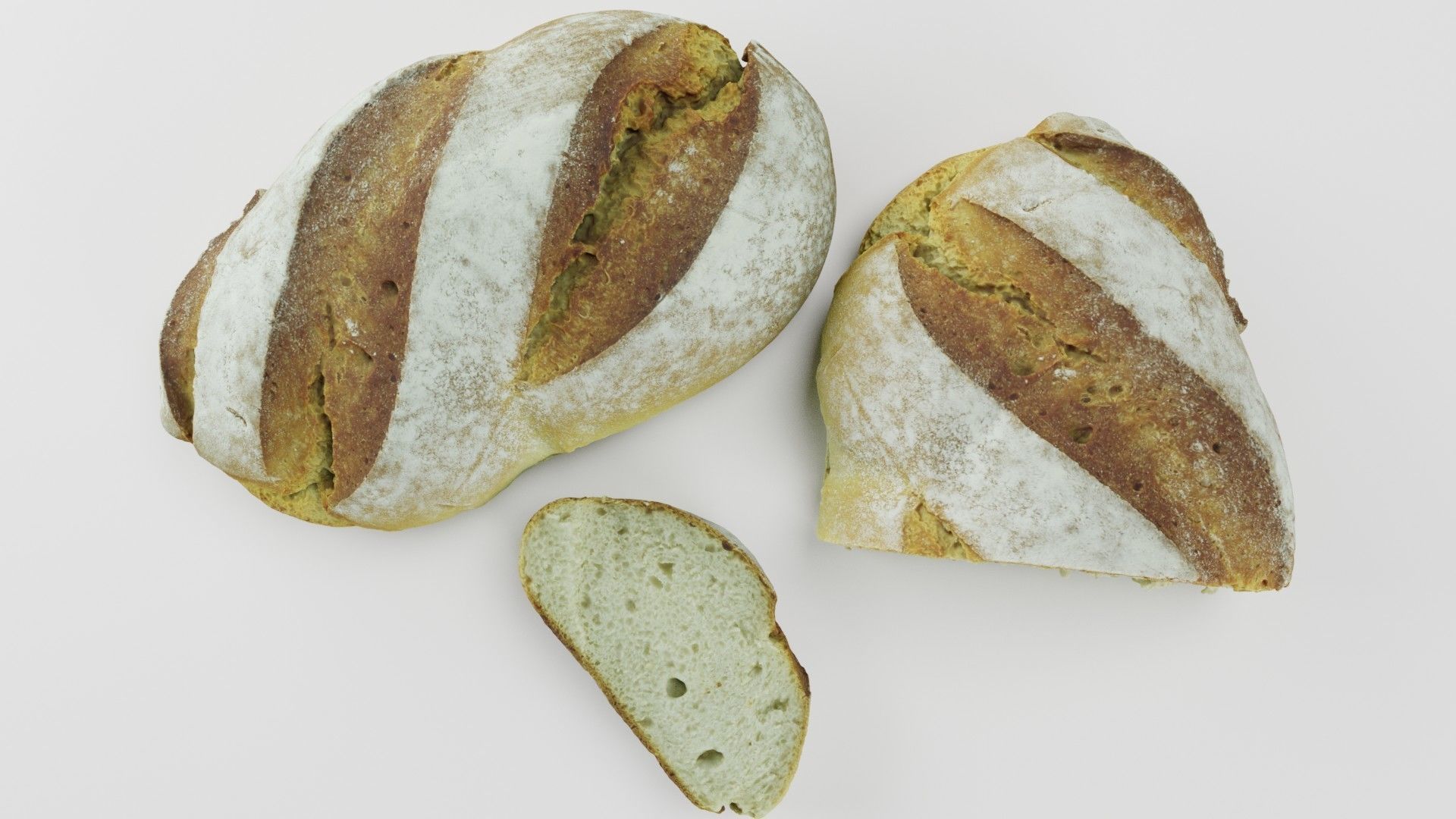 Ultra realistic Bread scan 8k Low-Poly 3D model Low-poly 3D model_2