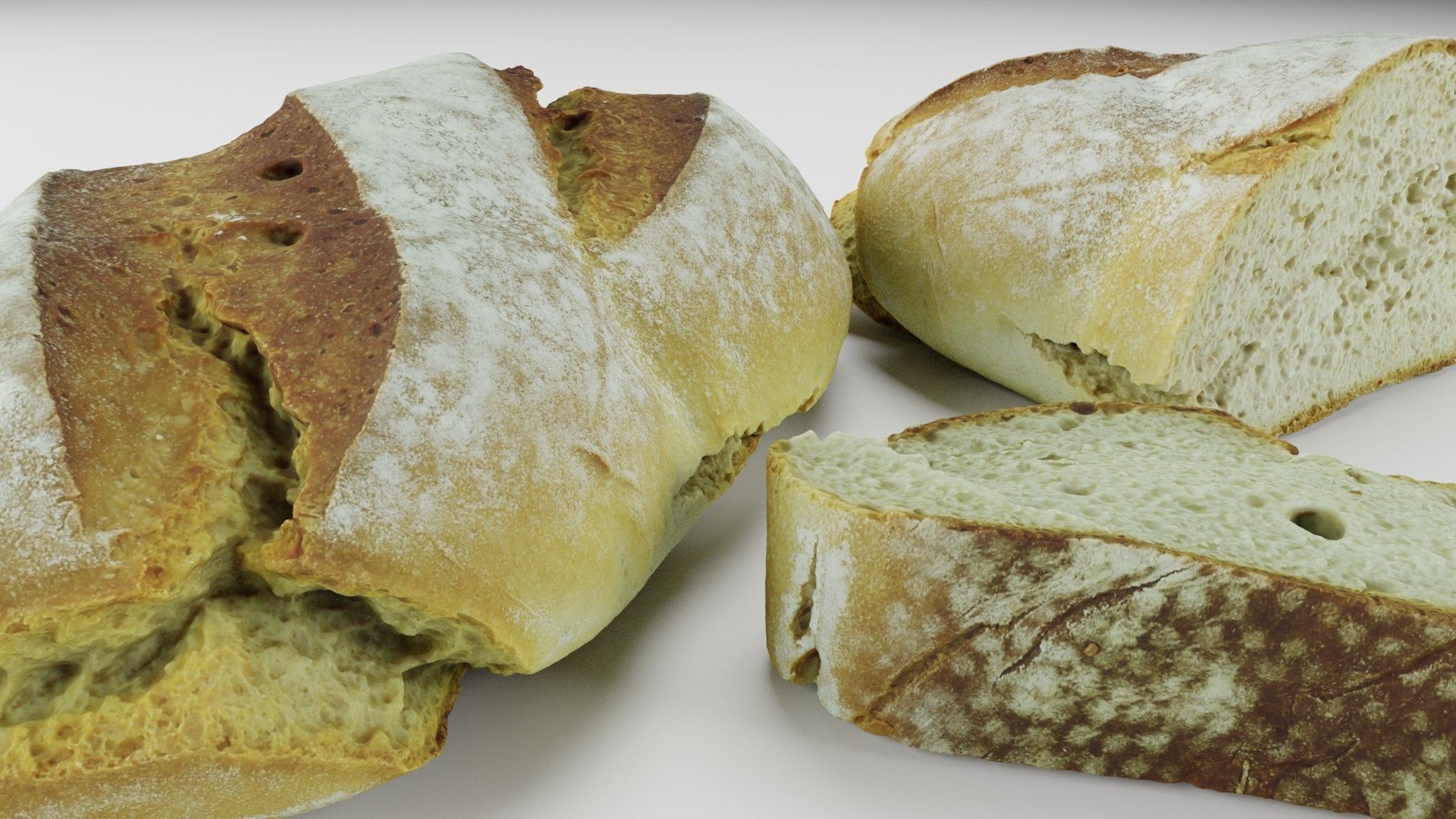 Ultra realistic Bread scan 8k Low-Poly 3D model Low-poly 3D model_5