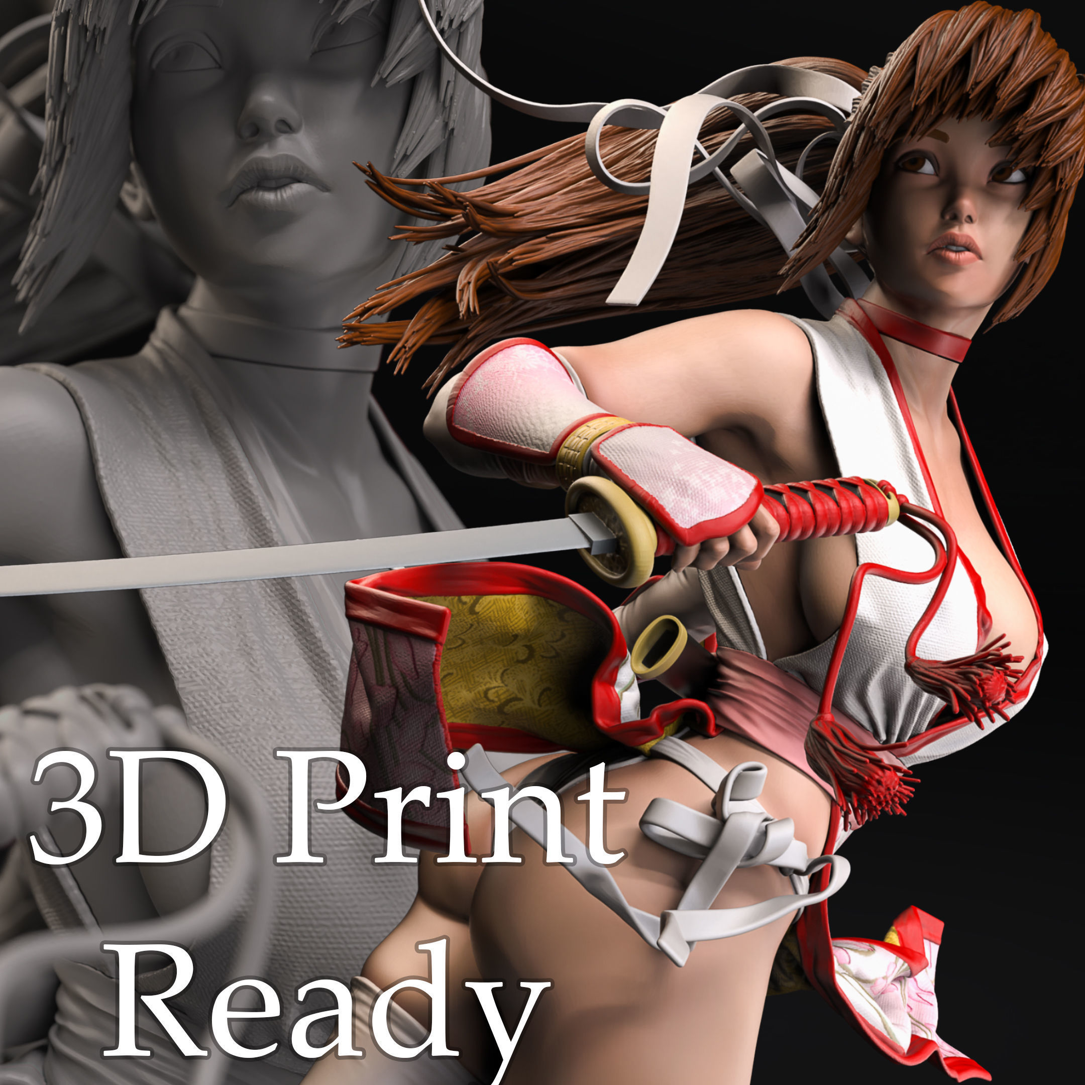 Kasumi Fan Art 3D Print 3D print model_0