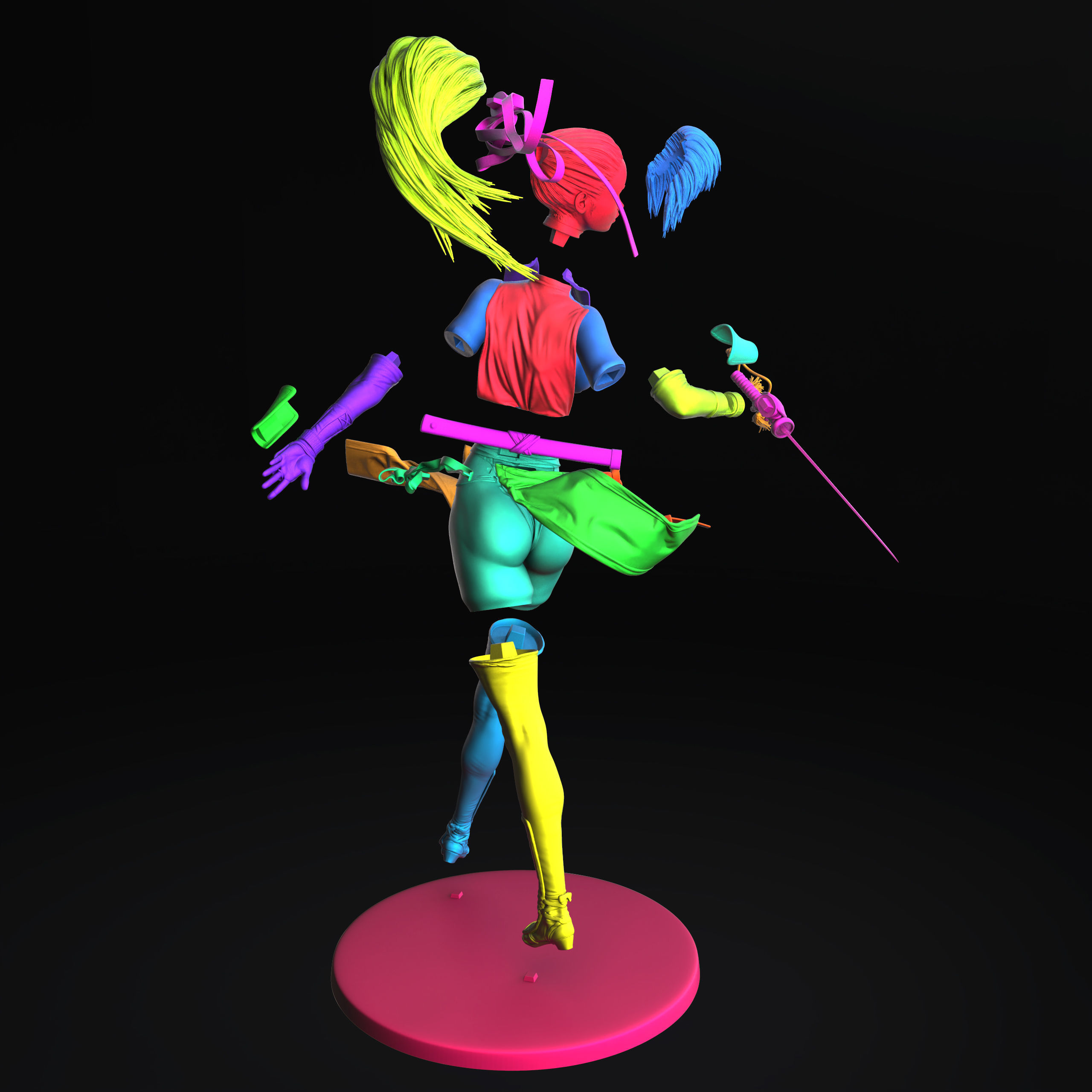 Kasumi Fan Art 3D Print 3D print model_14