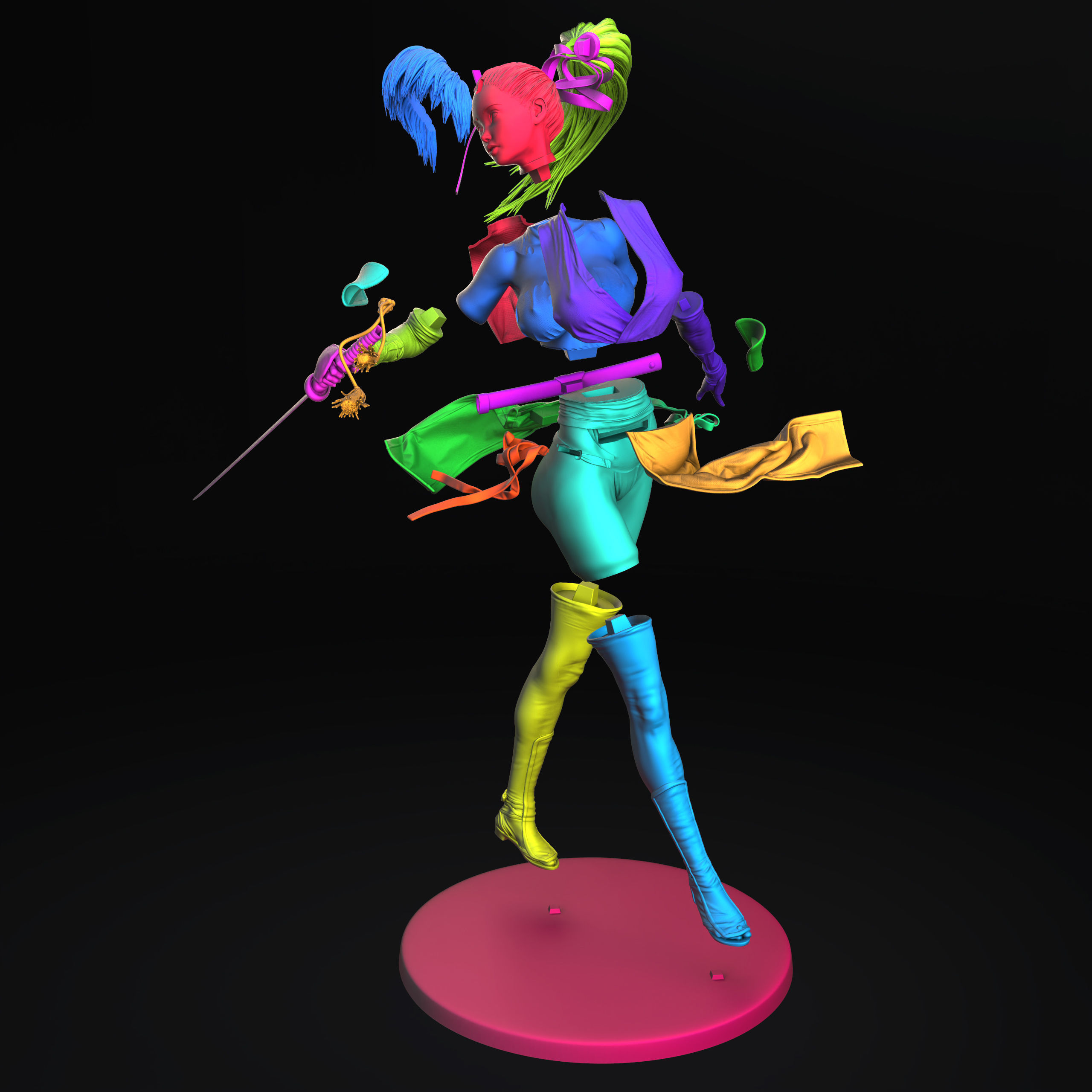 Kasumi Fan Art 3D Print 3D print model_13