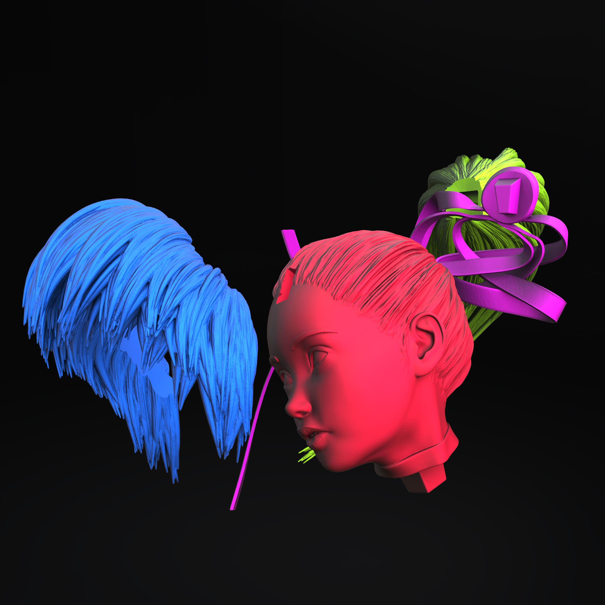 Kasumi Fan Art 3D Print 3D print model_15