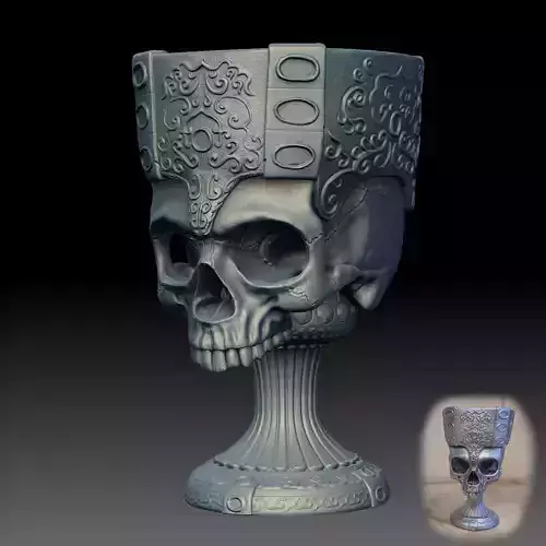 Printable Skull Goblet