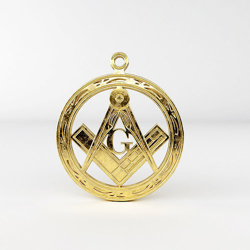 Masonic pendant 01 3D print model