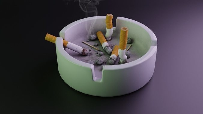 Ashtray Low-poly 3D model