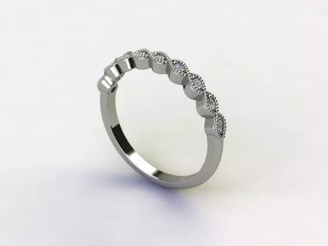 10037 diamond eternity ring gold 3D print model_0