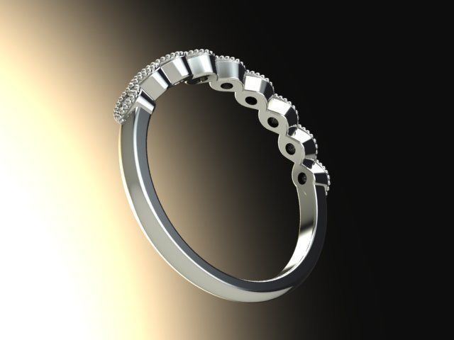 10037 diamond eternity ring gold 3D print model_4