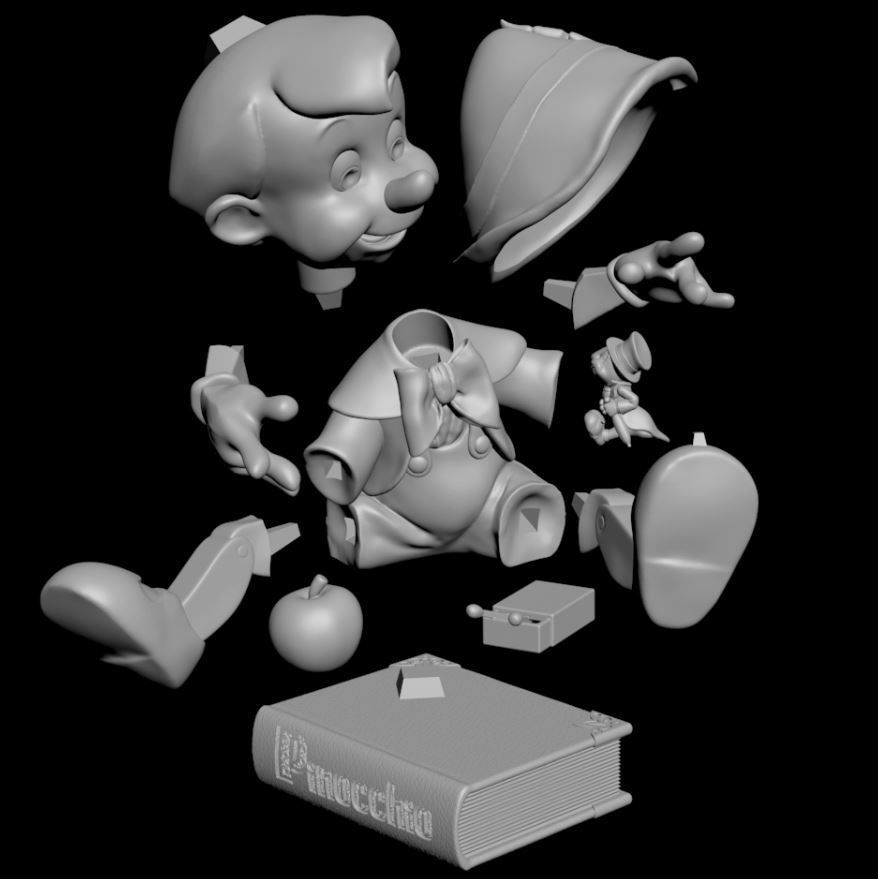 Pinocchio 3d Figurine Print  3D print model_1
