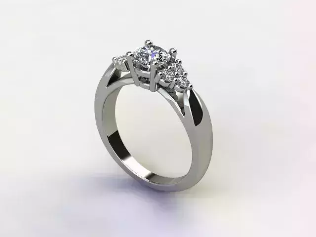 10041 diamond engagement ring with three stones