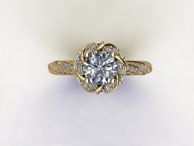 10042 twisted diamond engagement ring 3D print model_3