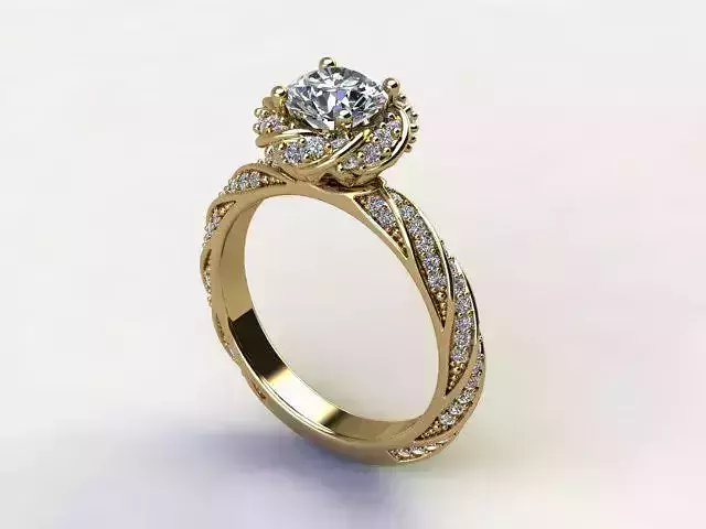 10042 twisted diamond engagement ring