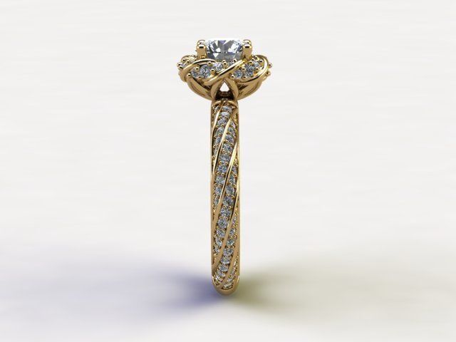 10042 twisted diamond engagement ring 3D print model_2