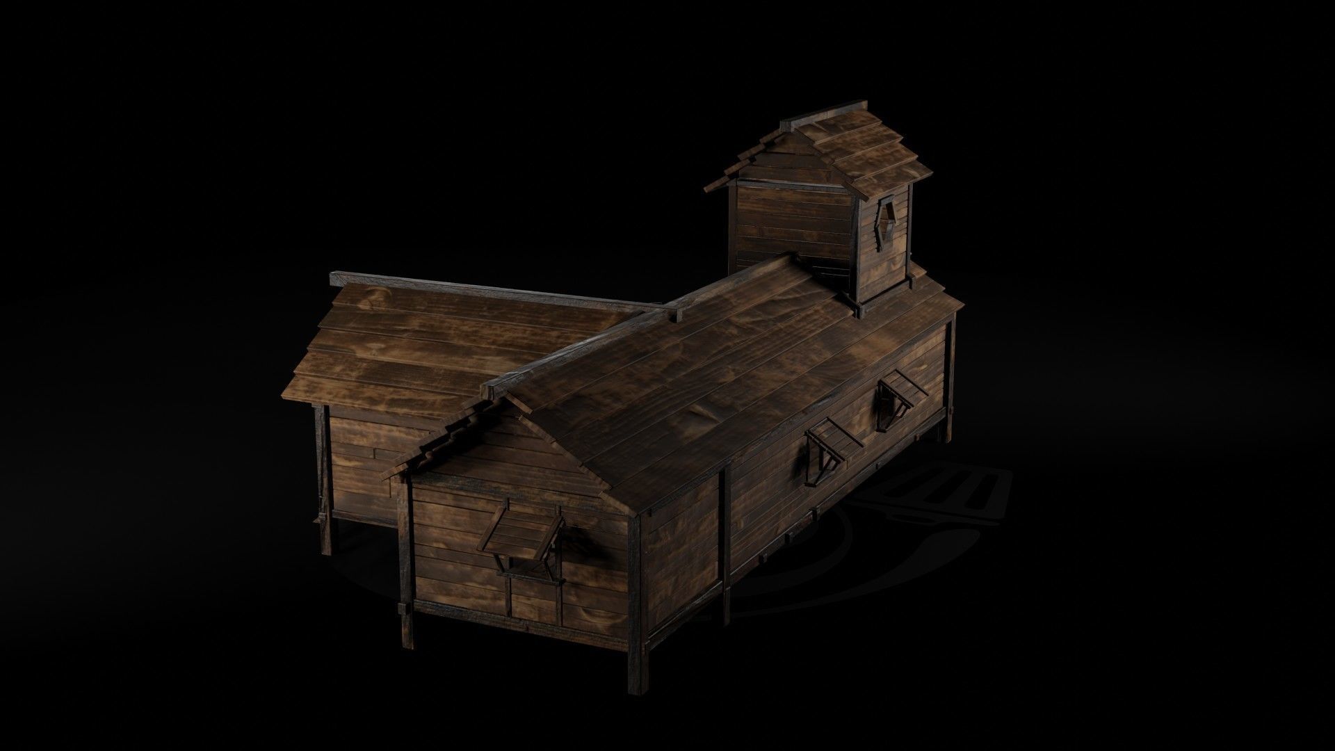 AAA Wooden Enterable Medieval Primal Hut Collection 02 R _23