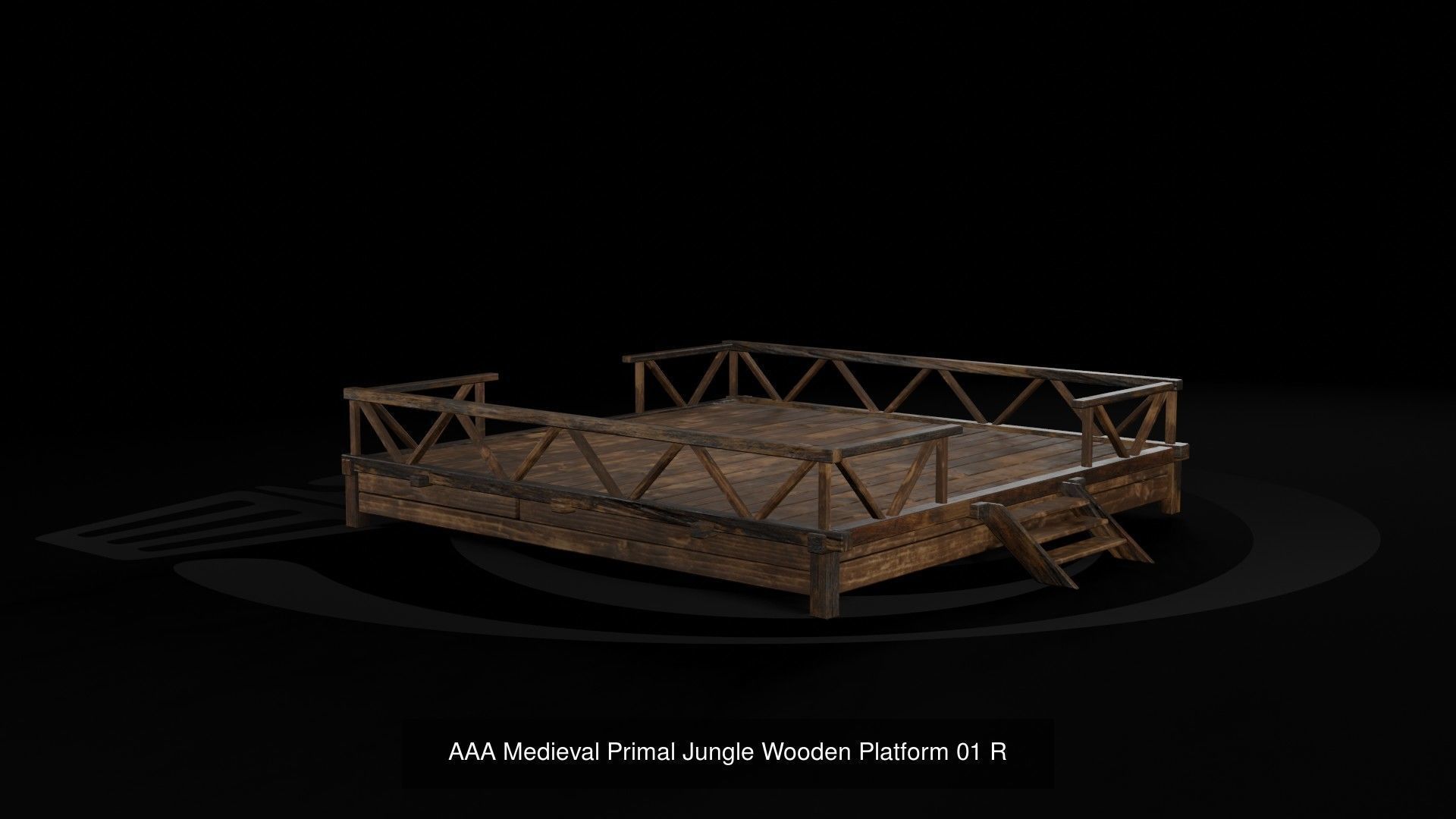 AAA Wooden Enterable Medieval Primal Hut Collection 02 R _18