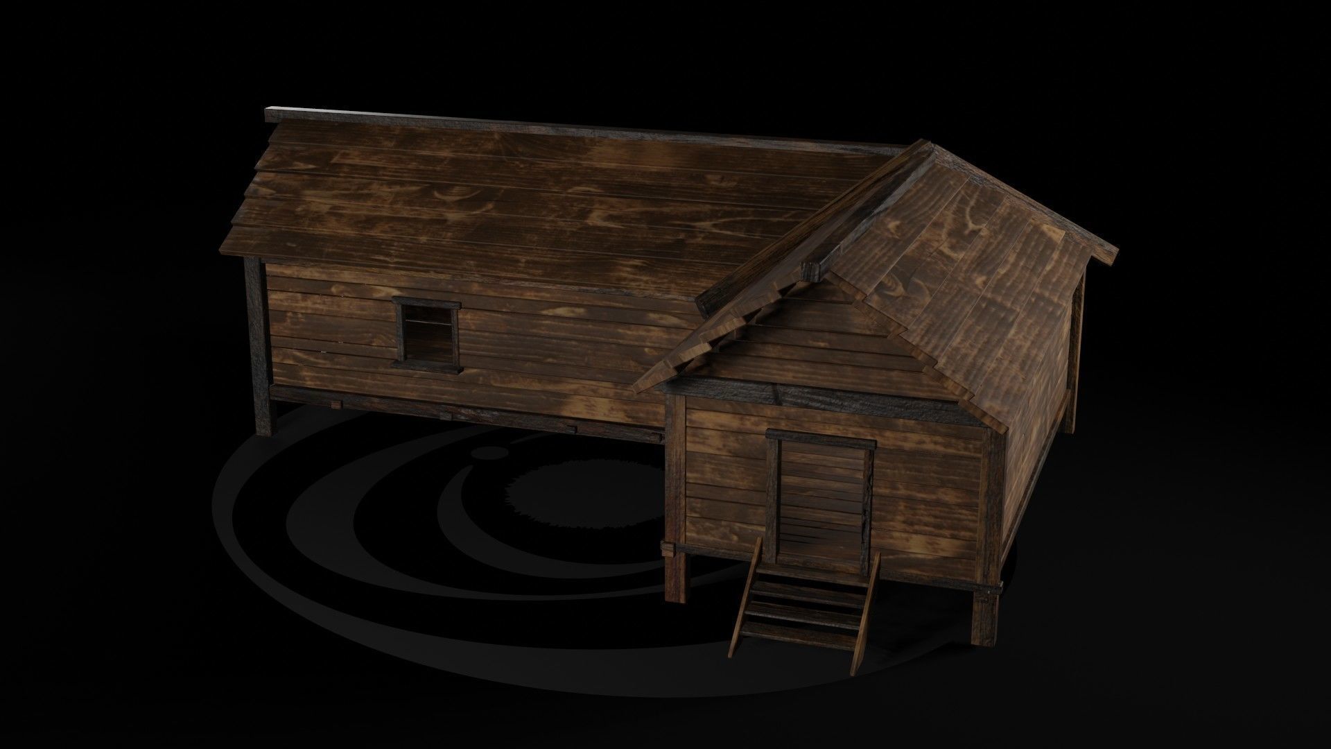 AAA Wooden Enterable Medieval Primal Hut Collection 02 R _9