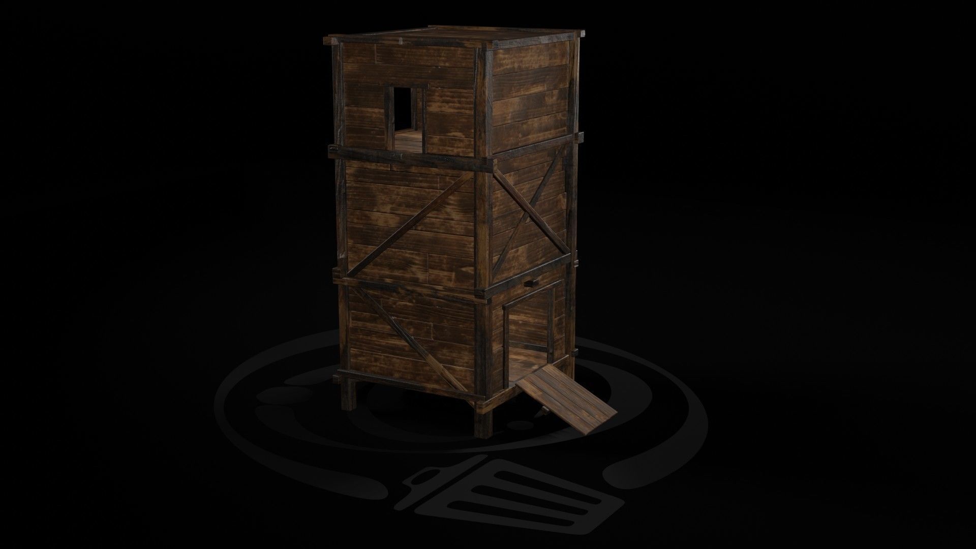 AAA Wooden Enterable Medieval Primal Hut Collection 02 R _5