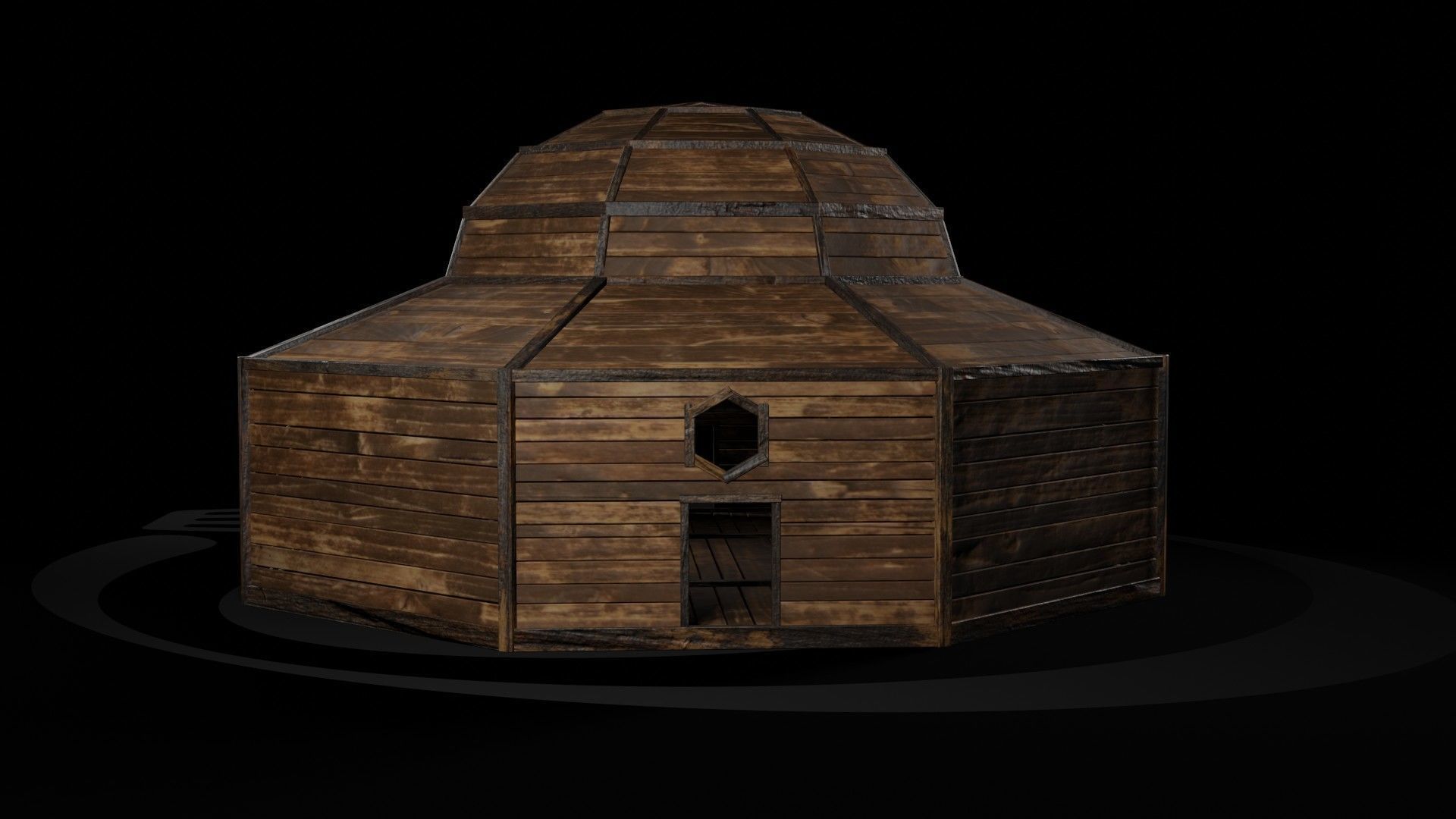 AAA Wooden Enterable Medieval Primal Hut Collection 02 R _25